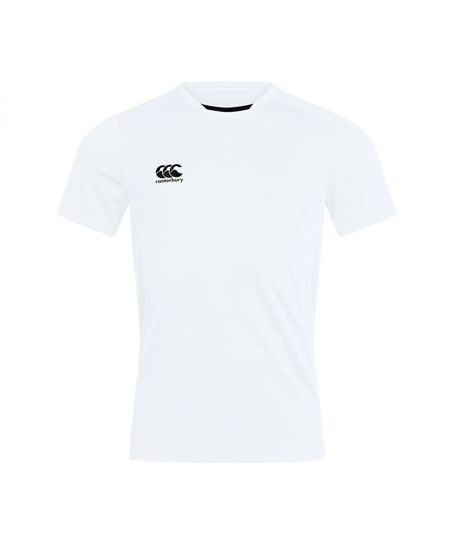 100% Polyester. Fabric: Mesh Backing. 150gsm. Design: Logo. Neckline: Crew Neck. Sleeve-Type: Short-Sleeved. Seamed Shoulders, Shaped Collar, Side Seams. Fabric Technology: Vapodri.