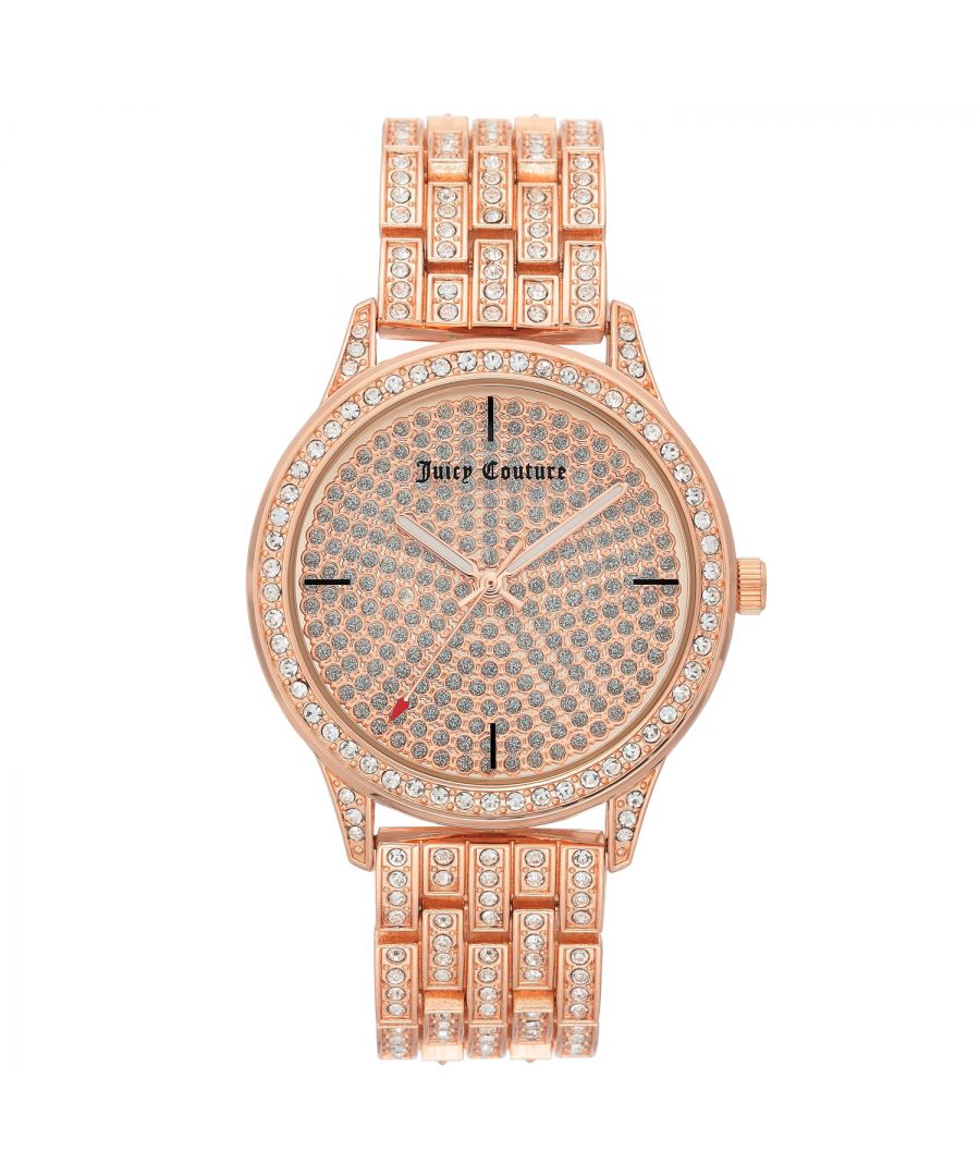 juicy couture womens rose gold analog fashion watch with quartz movement stainless steel (archived) - one size