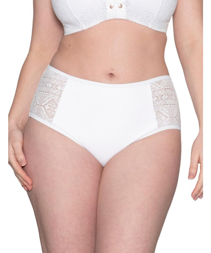 Curvy Kate Womens CS100250506 Rush Bikini Brief - White Nylon - Size 8 UK