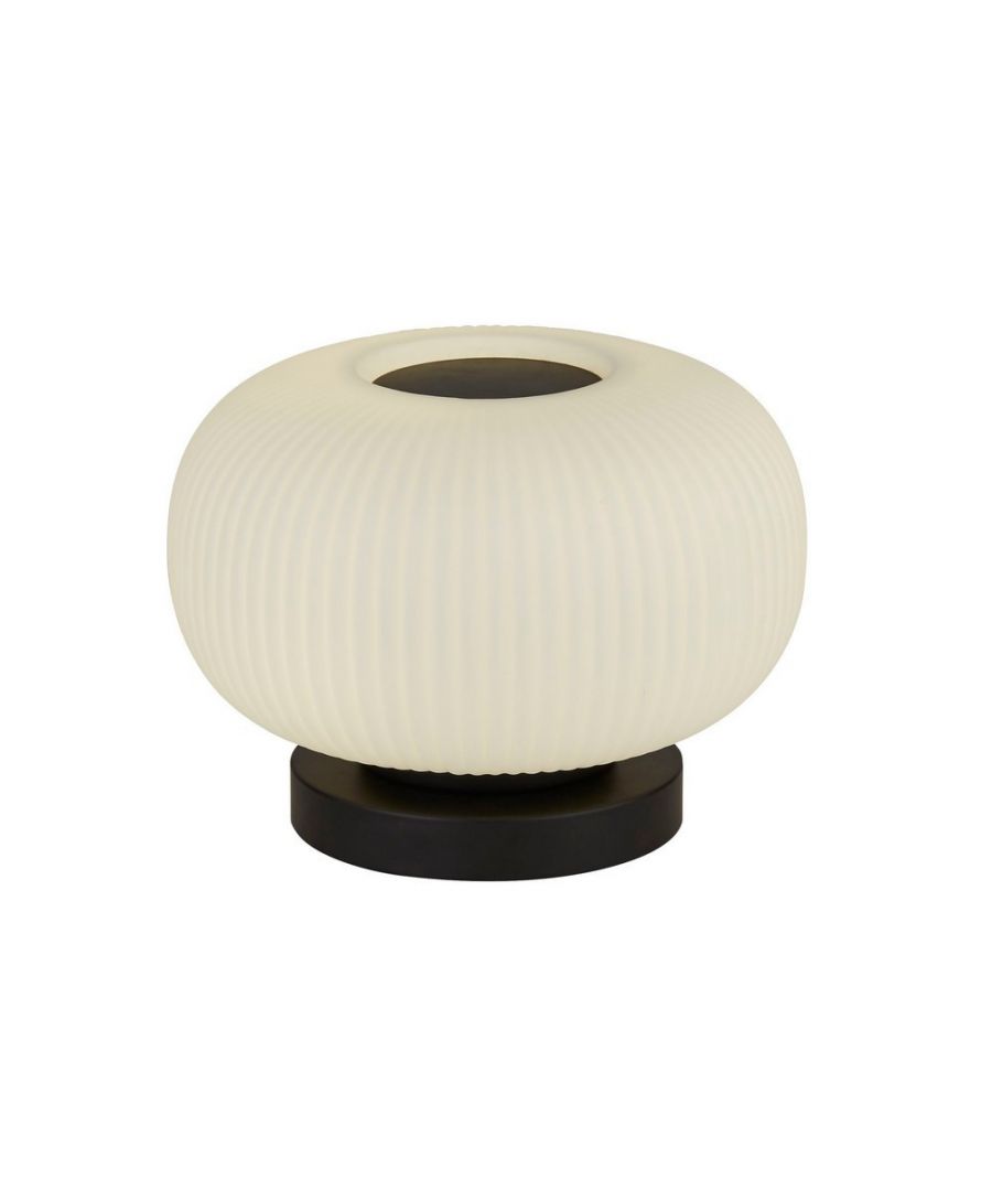 Image for 1 Light Table Lamp With Frosted Ribbed Glass