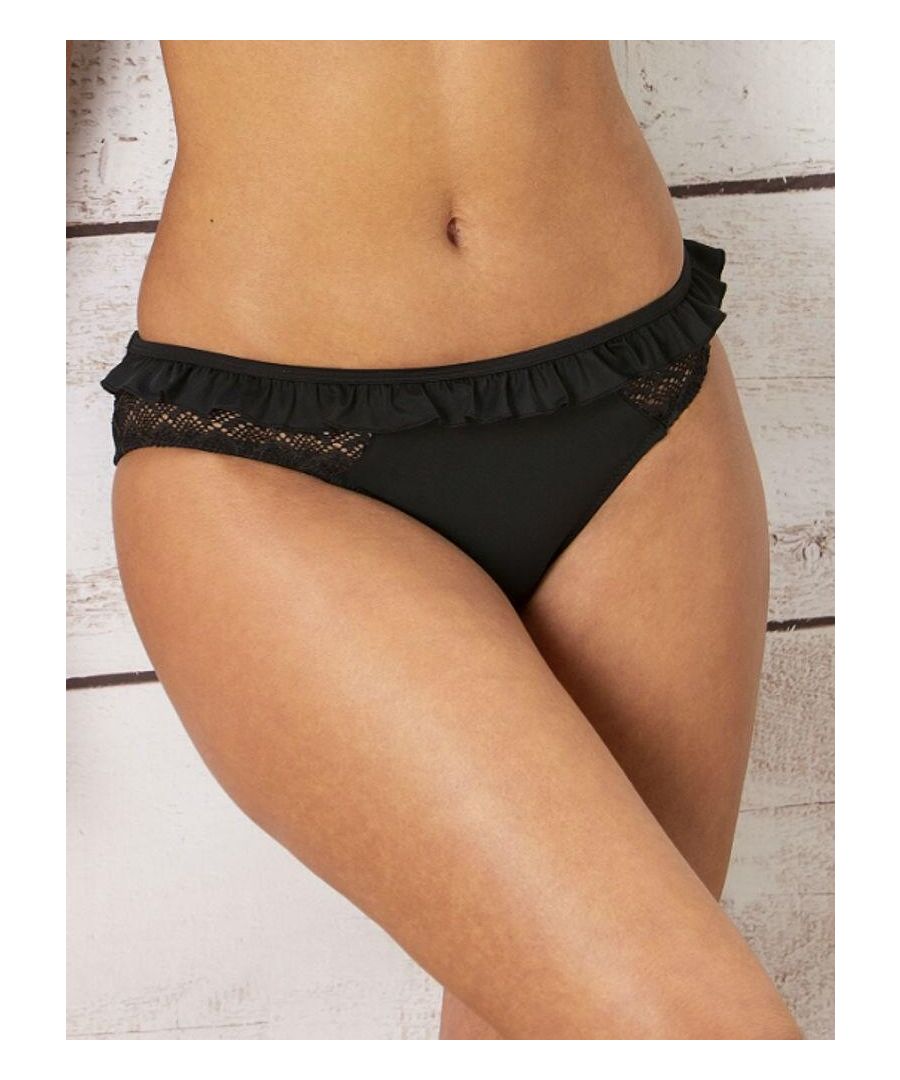 Pour Moi Womens Island Vibe Bikini Briefs - Black Polyamide - Size X-Small