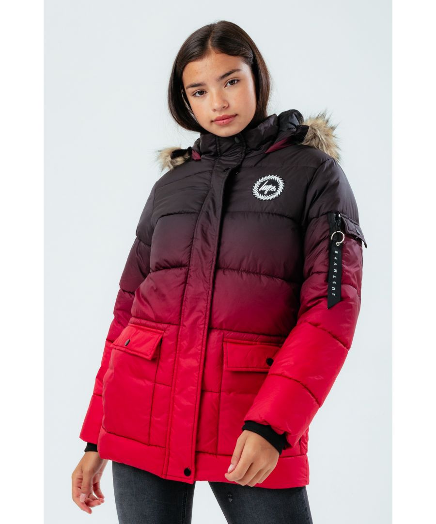 Image for Hype Red Fade Kids Explorer Jacket