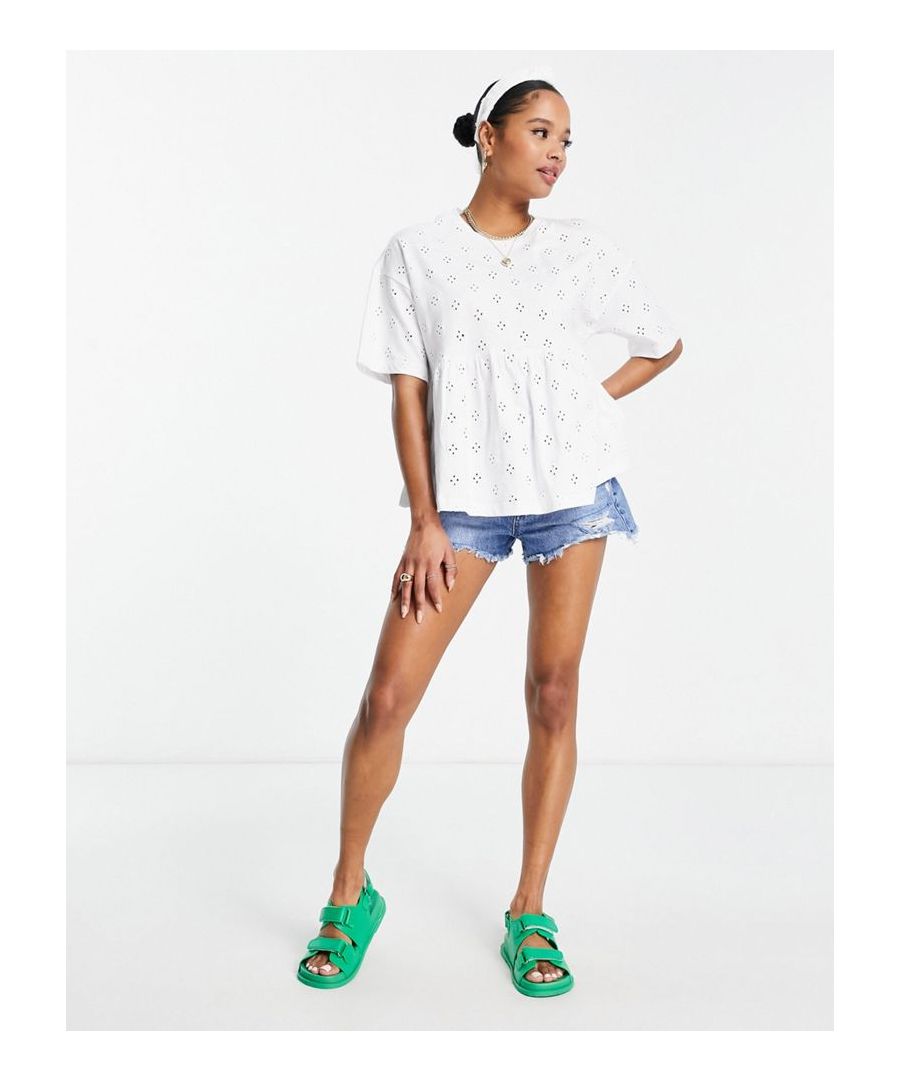 Top by ASOS DESIGN Crew neck Drop shoulders Relaxed fit Sold by Asos