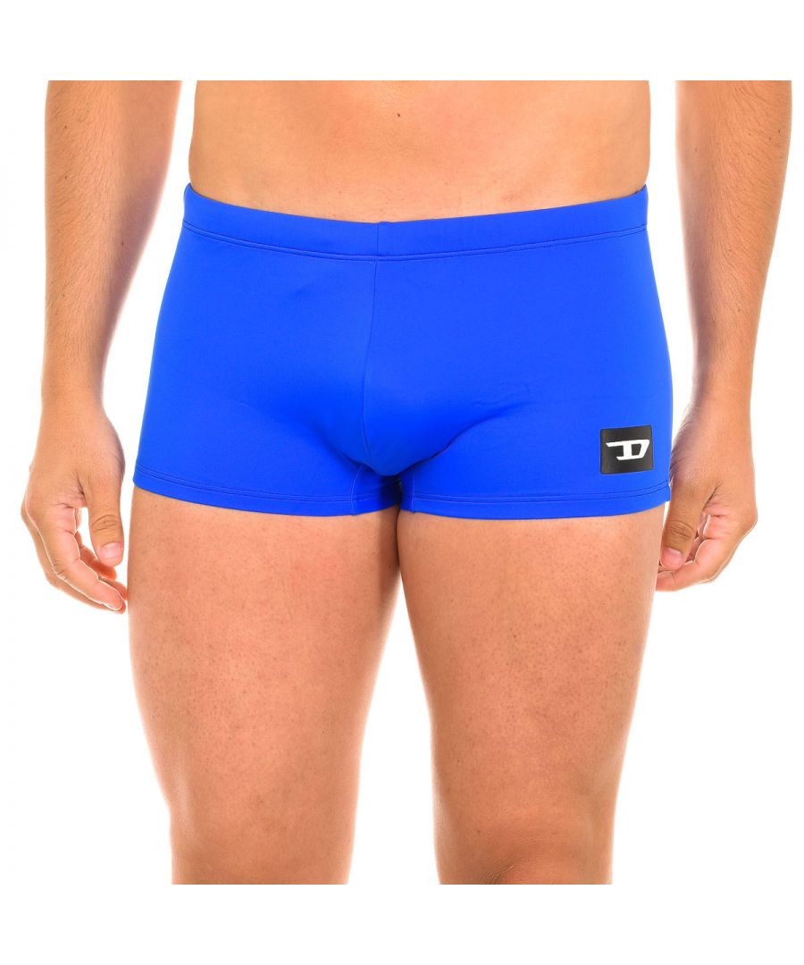 Diesel Mens Boxer Swimsuit with Adjustable Laces 00SMNR-0BAXS - Blue - Size Large