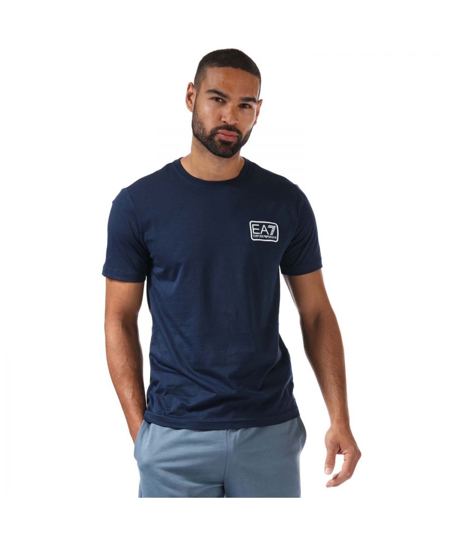 Emporio Armani EA7 Core ID T-shirt van Pima-katoen voor heren, marineblauw