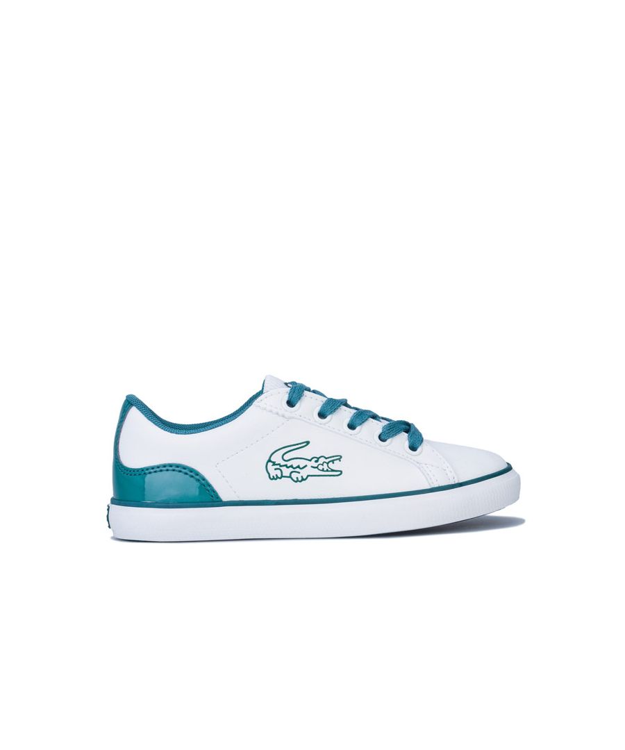 Image for Boy's Lacoste Children Lerond 120 Trainers in White Green