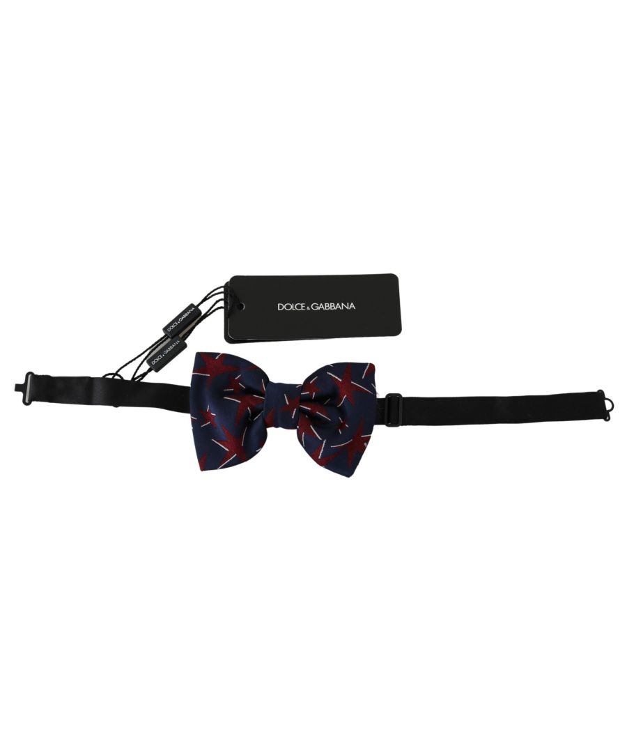 DOLCE & GABBANA. \nAbsolutely stunning, 100% Authentic, brand new with tags Dolce & Gabbana exclusive bow tie. This item comes from the exclusive Dolce & Gabbana collection. \nColor: Blue Stars Print. \nModel: Tied\nMaterial: 100% Polyester. \nAdjustable length neck strap, one size. \nMade In Italy. \nOriginal tags & store bag follow with this item.