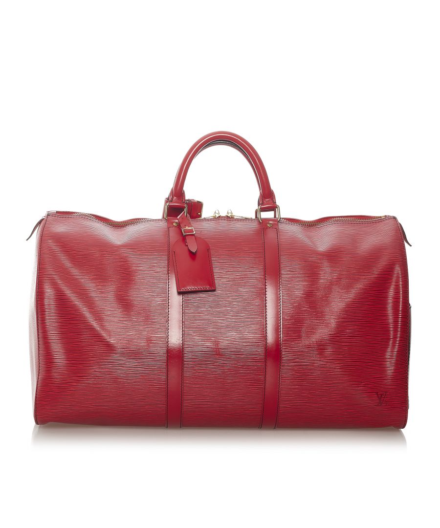 Image for Vintage Louis Vuitton Epi Keepall 50 Red