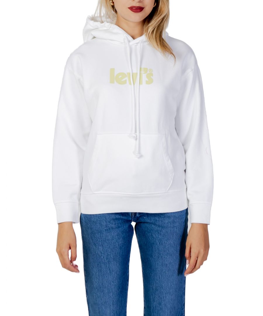 Deze hoodie voor dames van Levi's is gemaakt van katoen en heeft een logo-opdruk. Het model heeft een capuchon en lange mouwen.details van deze hoodie:kangoeroezak