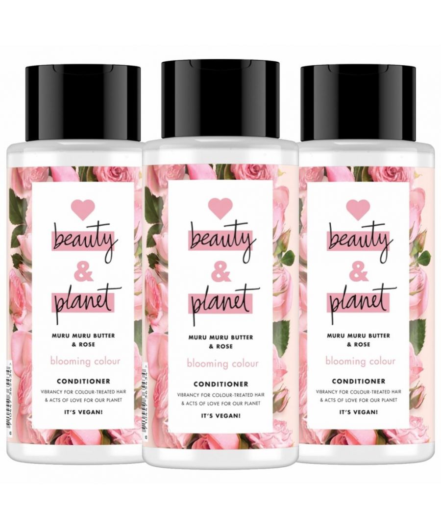 Image for Love Beauty & Planet Blooming Colour Muru Muru Butter & Rose Conditioner 400ml (Pack of 3)