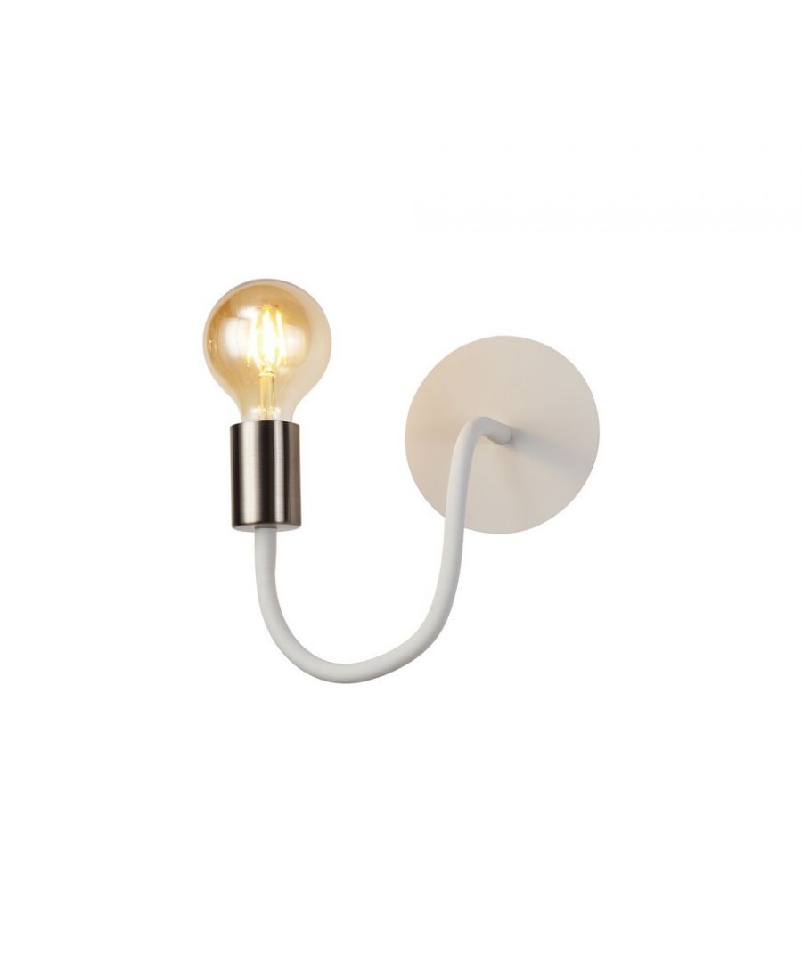 Finish: Satin white, Satin Nickel | IP Rating: IP20 | Height (cm): 13.0-48.0 | Width (cm): 13.0-48.0 | Projection (cm): 15.0-50.0 | No. of Lights: 1 | Lamp Type: E27 | Switched: Yes - Rocker Switch | Dimmable: Yes - Dimmable Lamps Required | Wattage (max): 40W | Weight (kg): 0.43kg
