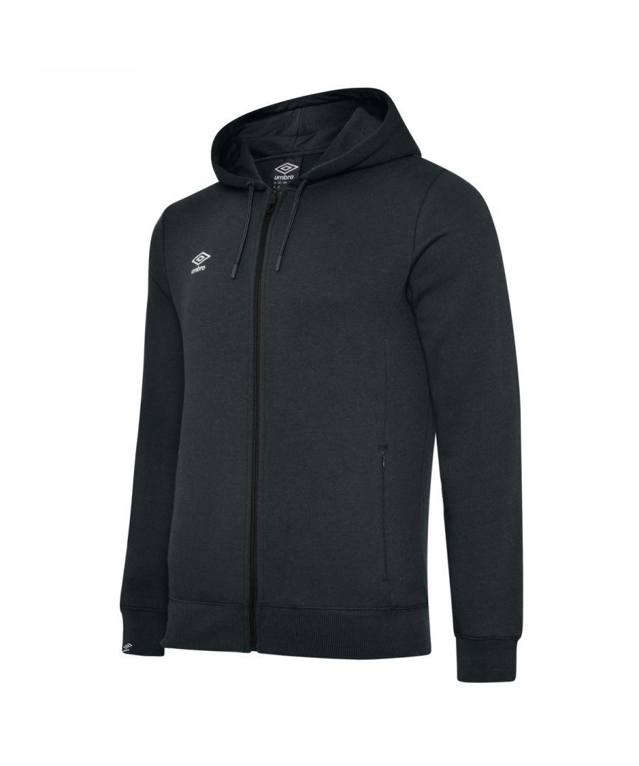 Material: 70% Cotton, 30% Polyester. Design: Stacked Logo. Branded Aglets, Branded Eyelets, Branded Tab. Hood Features: Drawcord, Grown On Hood. Hem: Ribbed. Cuff: Fitted, Ribbed. Neckline: Hooded. Sleeve-Type: Long-Sleeved. Pockets: 2 Side Pockets, Zip. Fastening: Full Zip.