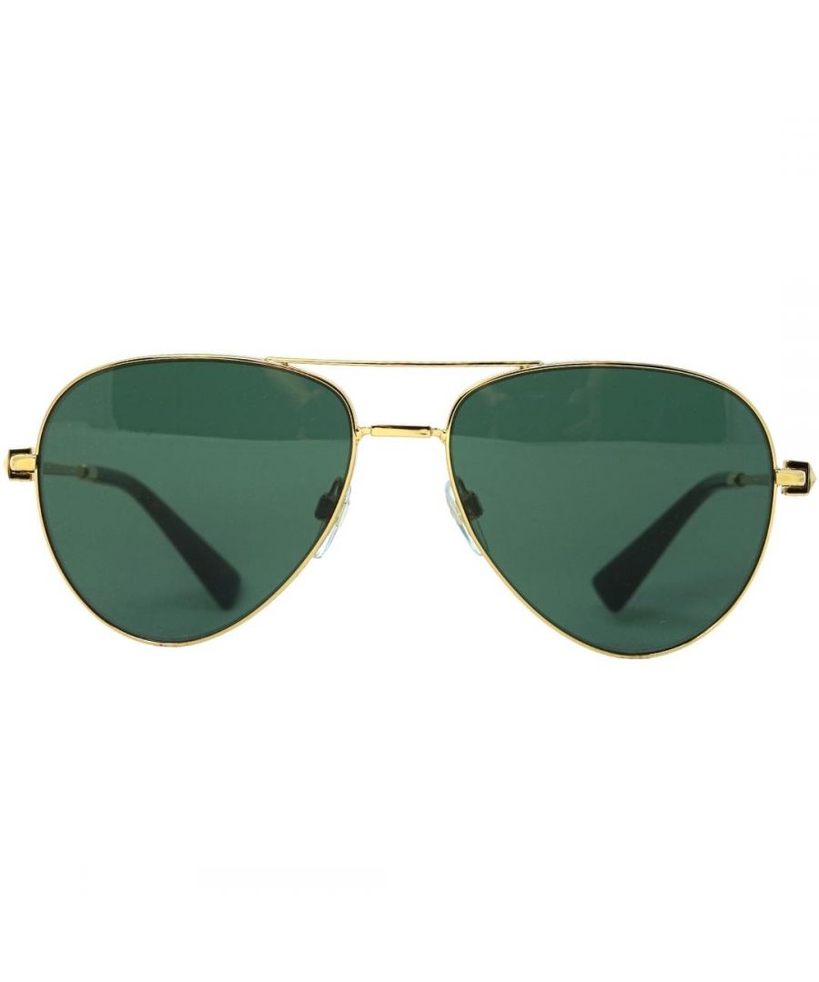 Valentino VA2034 300271 Gold Sunglasses. Lens Width = 57mm. Nose Bridge Width = 16mm. Arm Length = 140mm. Sunglasses, Sunglasses Case, Cleaning Cloth and Care Instructions all Included. 100% Protection Against UVA & UVB Sunlight and Conform to British Standard EN 1836:2005