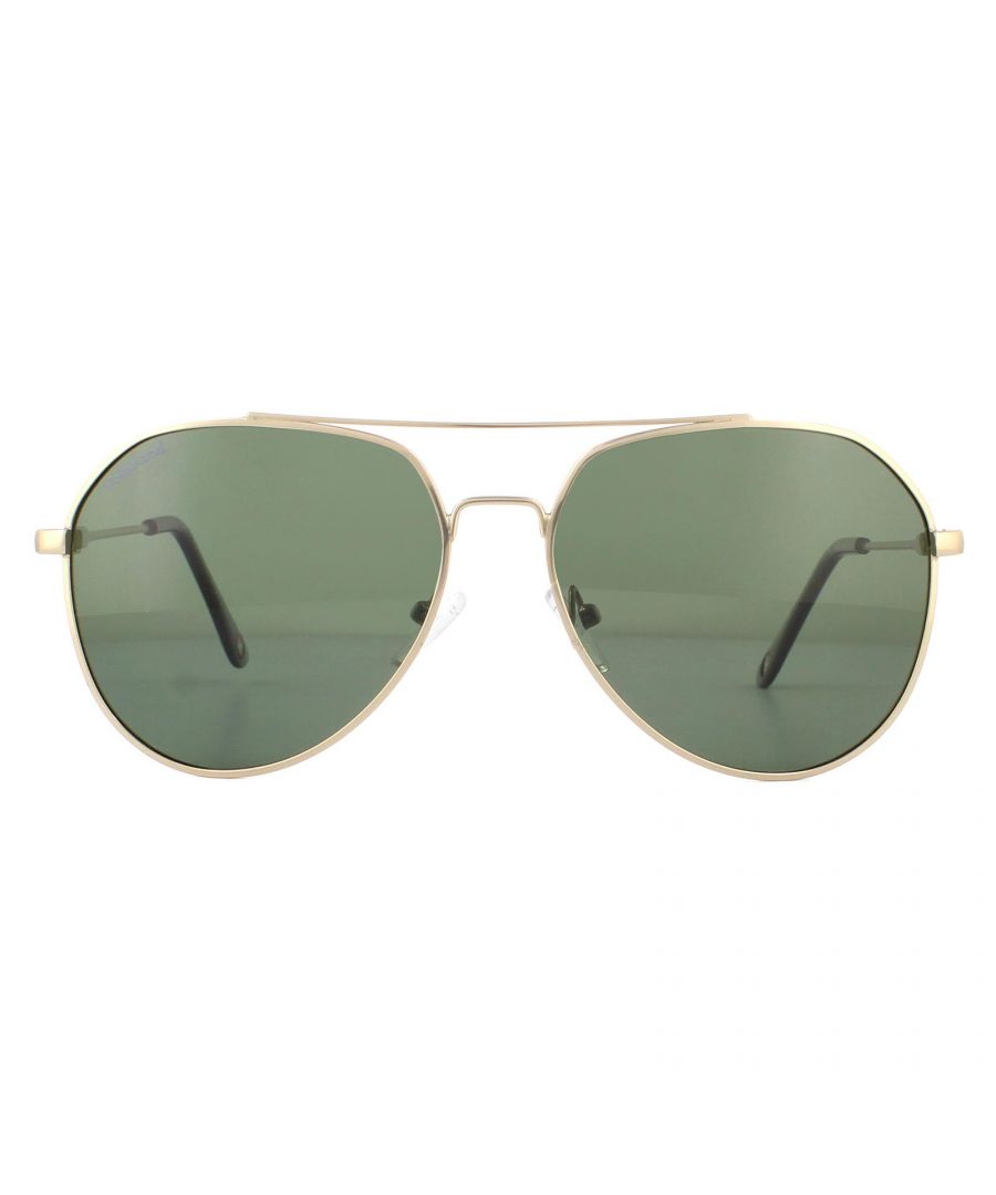 Montana Unisex Sunglasses MP90 E Gold Green Polarized Metal - One Size
