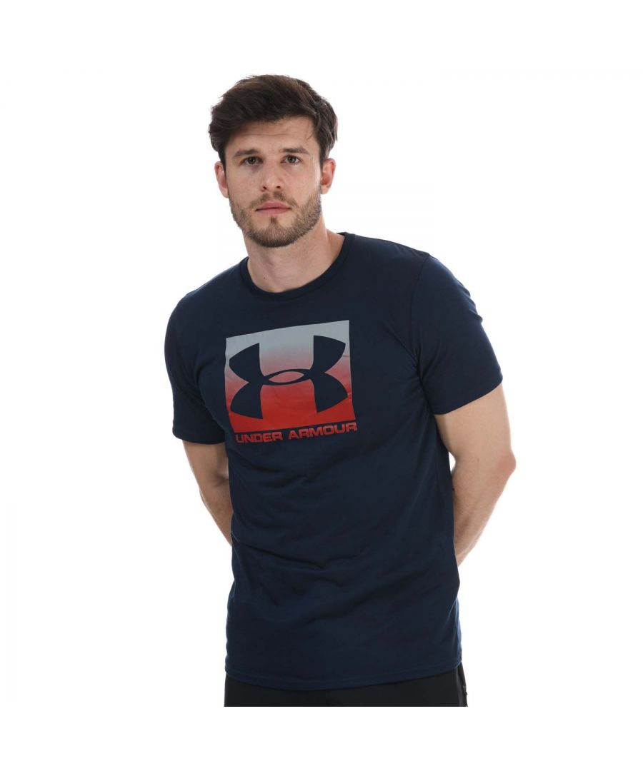 Image for Men's Under Armour Boxed Sportstyle Short Sleeve T-Shirt in Navy Red