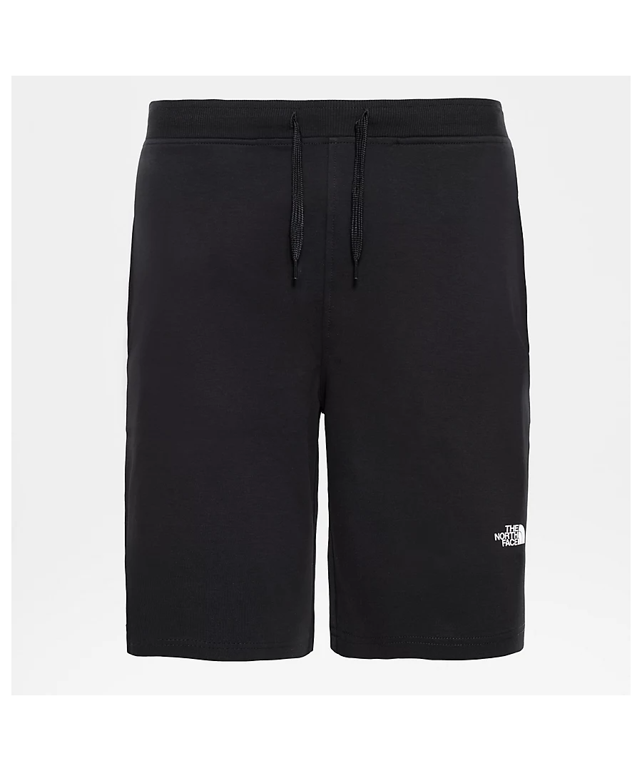 These laidback shorts are the summer essential every explorer needs in his weekend bag. Simple and comfy, they're made for days on the beach or relaxed moments in camp. This version has bold The North Face® logos on the front and back for an extra hit of style.\nFabric: 100% Cotton\nInseam: R\nFEATURES\nShorts with two open hand pockets\nRibbed waistband with drawcord adjustment\nLarge logos on the front and back