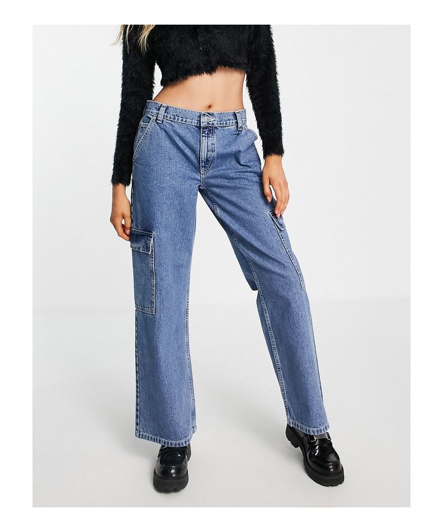 Jeans by ASOS DESIGN The denim of your dreams Low rise Belt loops Functional pockets Wide leg Sold by Asos