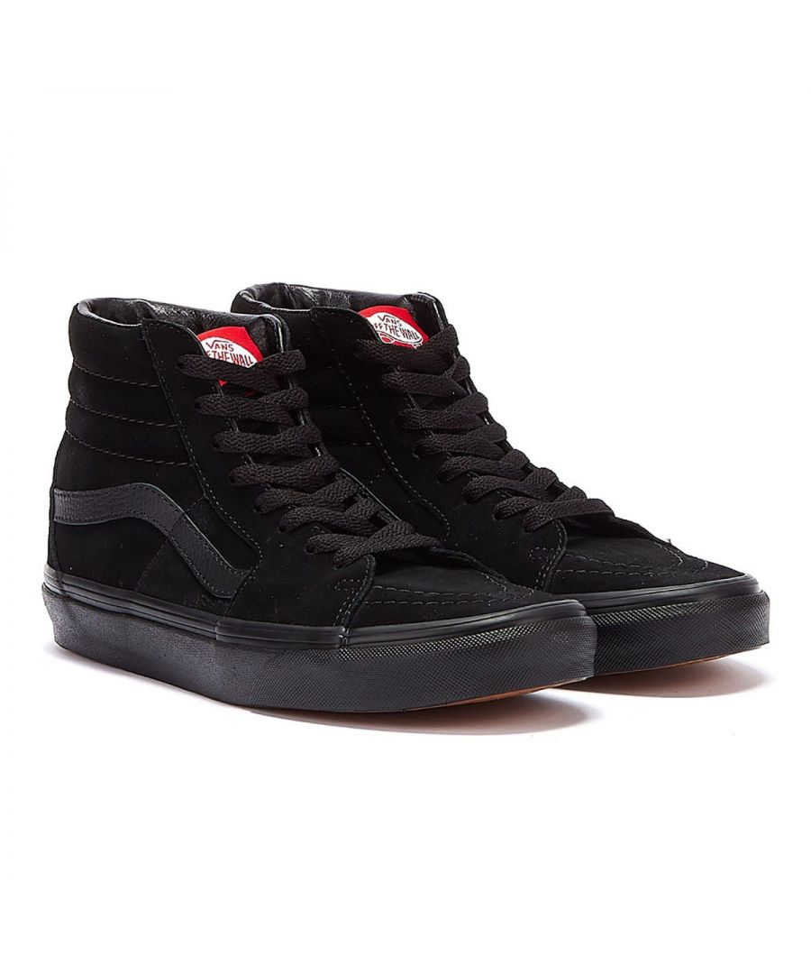 Designed with the needs of skaters, the Vans SK8-Hi line consists of a reinforced padded high top which offers the best protection available. Boasting a suede upper, textile inner lining and rubber outsole. Ventilated toe with the iconic branding stripe to the side.