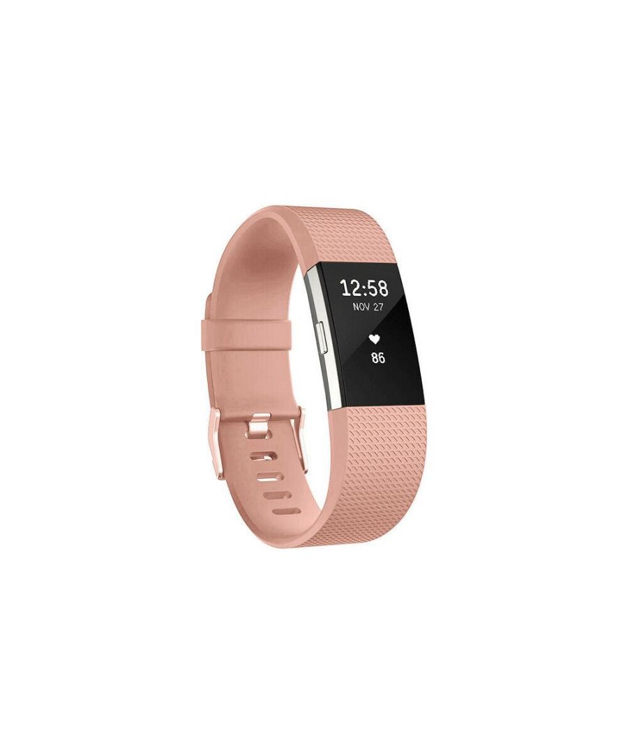 Fitbit Charge 2 Classic Replacement Straps, Adjustable Straps with Metal Clasp, Baby Pink  Fitbit charge 2 accessory band strap up in style with the new Fitbit charge 2 accessory bands. Whether you prefer classic black or a pop of colour, there's something for every taste. These durable bands are made of strong yet pliable textured rubber for all-day comfort.   Key Features: Personalized Your Fitbit Charge 2 Smart Fitness Tracker with this refined replacement stainless steel wrist band with unique strong magnetic closure design. Simple and fluent curves make your smartwatch looks more fashionable and decent, available for both men and women, perfect for daily and nightly wear. Smooth edge bracelet watch band strap provides simple and fluent curves. More soft and comfortable and easy to adjust the length to fit your wrist. Easy and direct installation and removal. Specially designed for the Fitbit Charge 2 Classic Smart Fitness Watch.