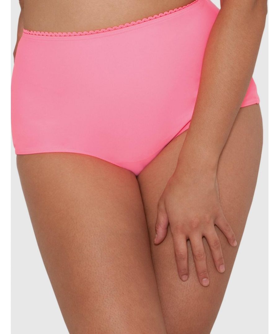 Curvy Kate Womens Jetty High Waist Brief - Pink - Size X-Small