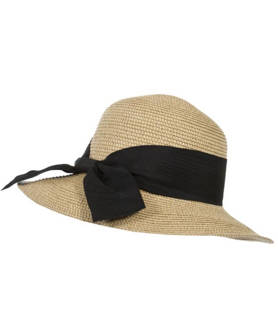 Straw hat. Ribbon with bow detail. Woven. 100% Paper straw.