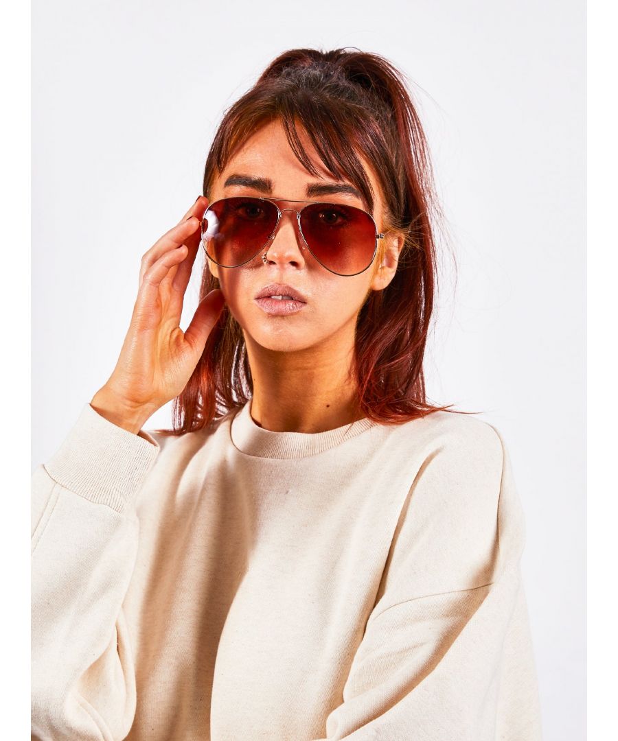 SVNX Womens Classic Pilot Gold Aviator Sunglasses Metal - One Size