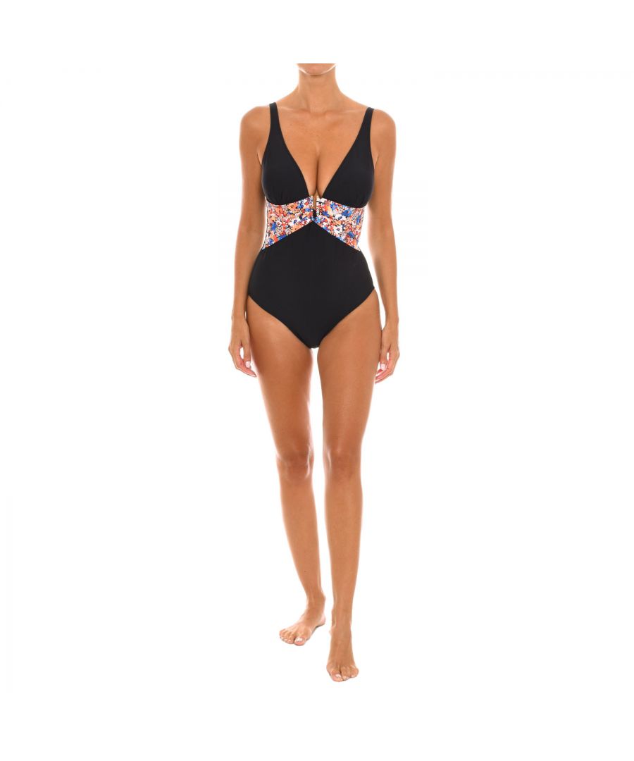 Teleno Womens V-neck swimsuit EB0321B women - Black - Size 36B