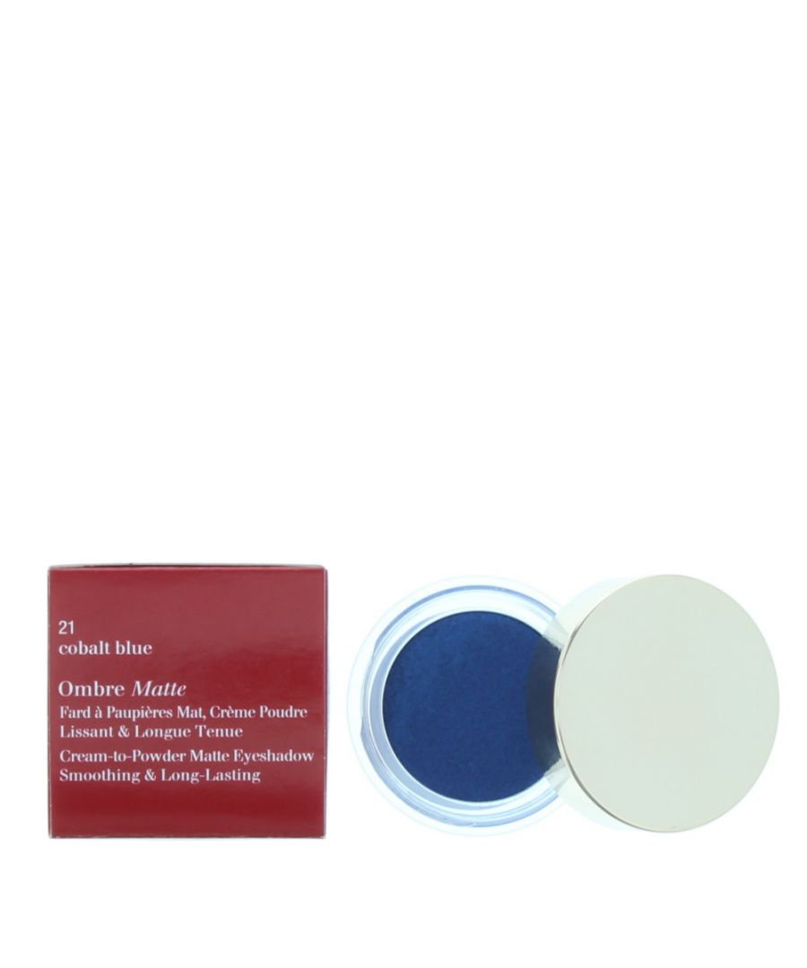 Clarins Ombre Matte Cream to Powder Eye Shadow 21 Cobalt Blue 7g Smoothing Long Lasting