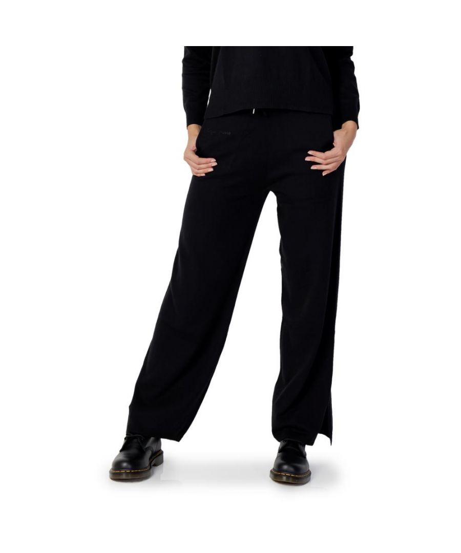pepe jeans womens trousers - black cashmere - size small