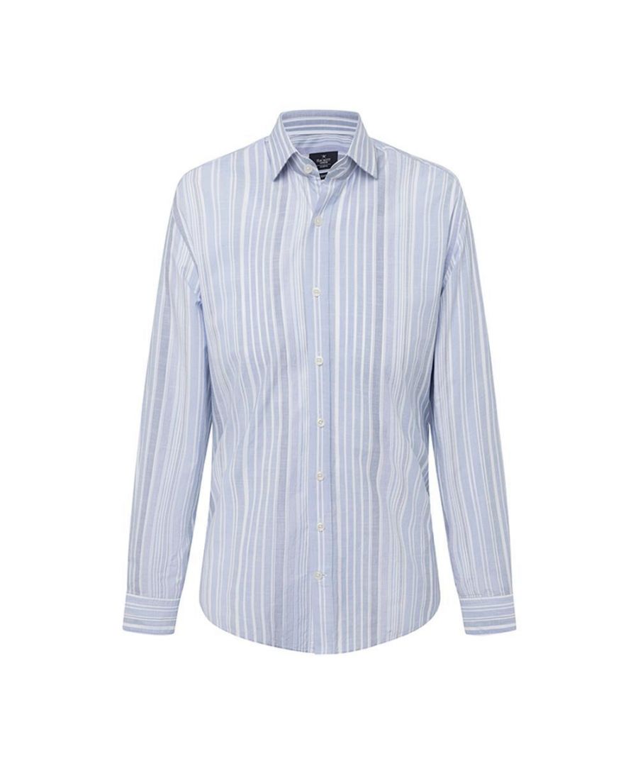 - Regular Fit- Long Sleeved & Collar- blue/white- Refer to size charts for measurementsXXL