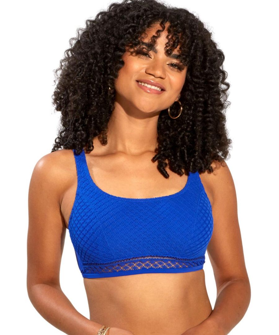 Pour Moi Womens 20809 Sahara Underwired Cami Bikini Top - Blue Elastane - Size 32C