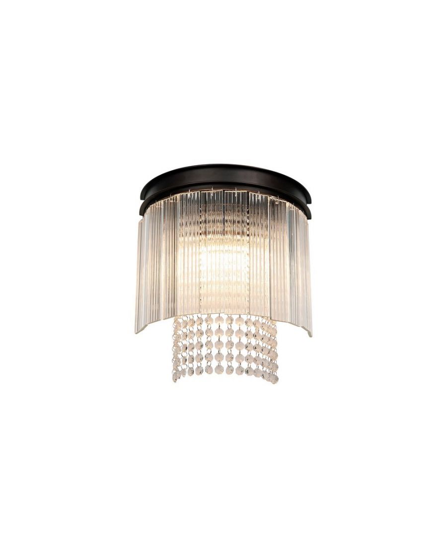 Finish: Brown Oxide | Shade Finish: Clear | IP Rating: IP20 | Height (cm): 32.4 | Width (cm): 30 | Projection (cm): 15 | No. of Lights: 2 | Lamp Type: E14 | Switched: Not Switched | Dimmable: Yes - Dimmable Lamps Required | Wattage (max): 40W | Weight (kg): 2.4kg