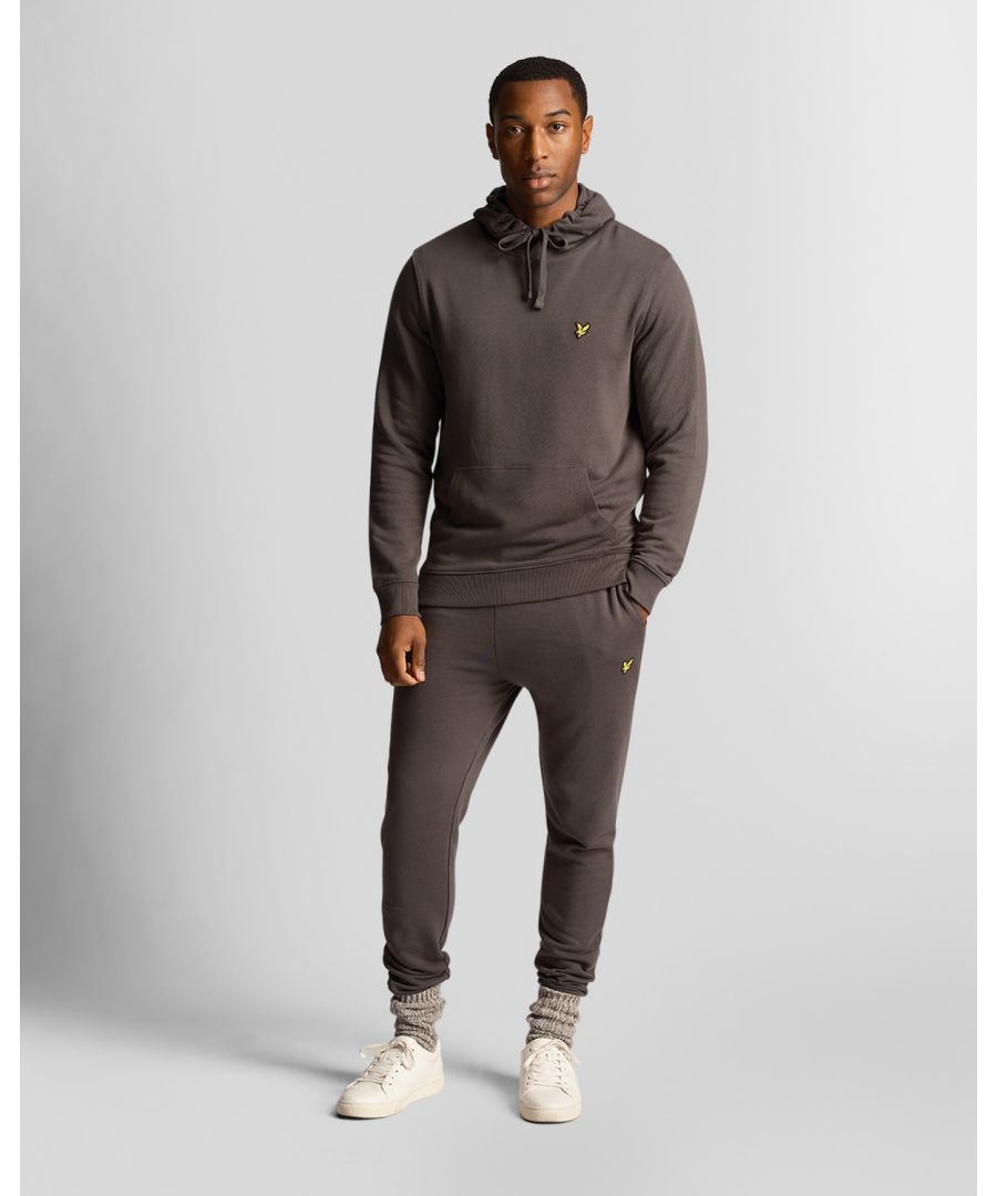 Lyle & Scott Mens Skinny Sweatpants in Dark Grey Cotton - Size 2XL