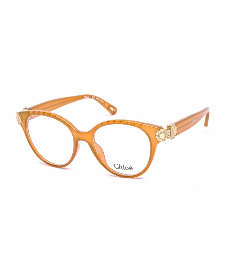 Style: Chloe CE2733 Eyeglasses Mustard / Clear Lens Brand: Chloe Frame Style: Round Frame Material: plastic Color : Mustard / Clear Lens Women Eyeglasses