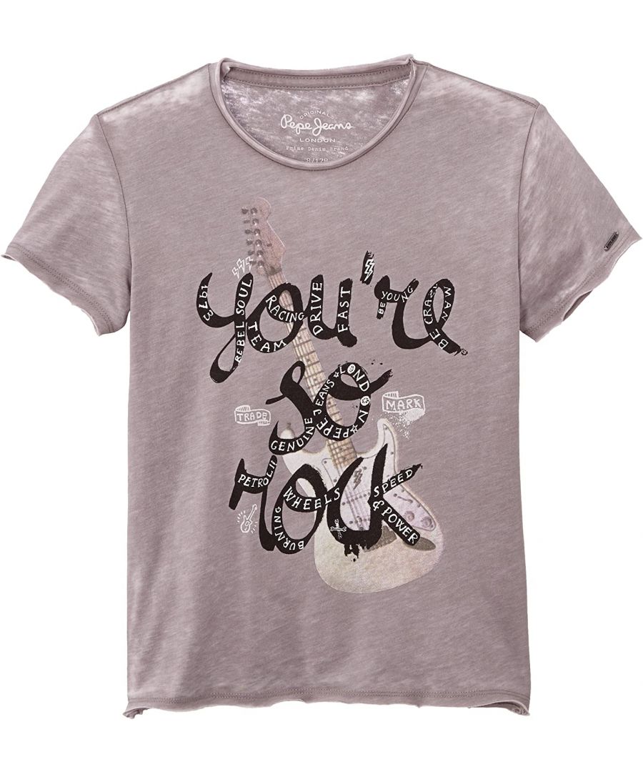 Image for Pepe Jeans Boys You're So Rock T-Shirt in Purple