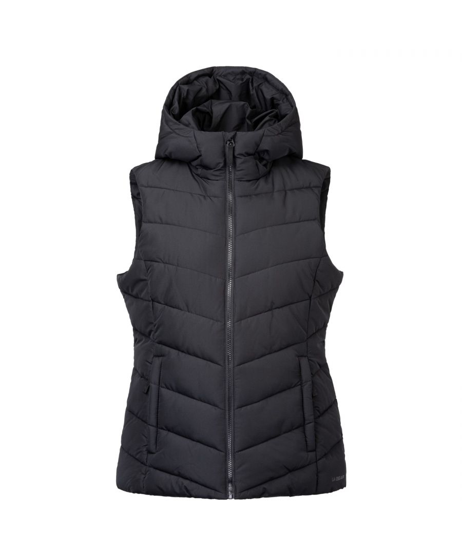 This LA Gear Essential Gilet is a sleeveless style crafted with full zip fastening for a classic look. It features a hood for protection from the elements and 2 pockets for small possessions. This gilet is a lightweight construction designed with a signature logo and is complete with LA Gear branding.
