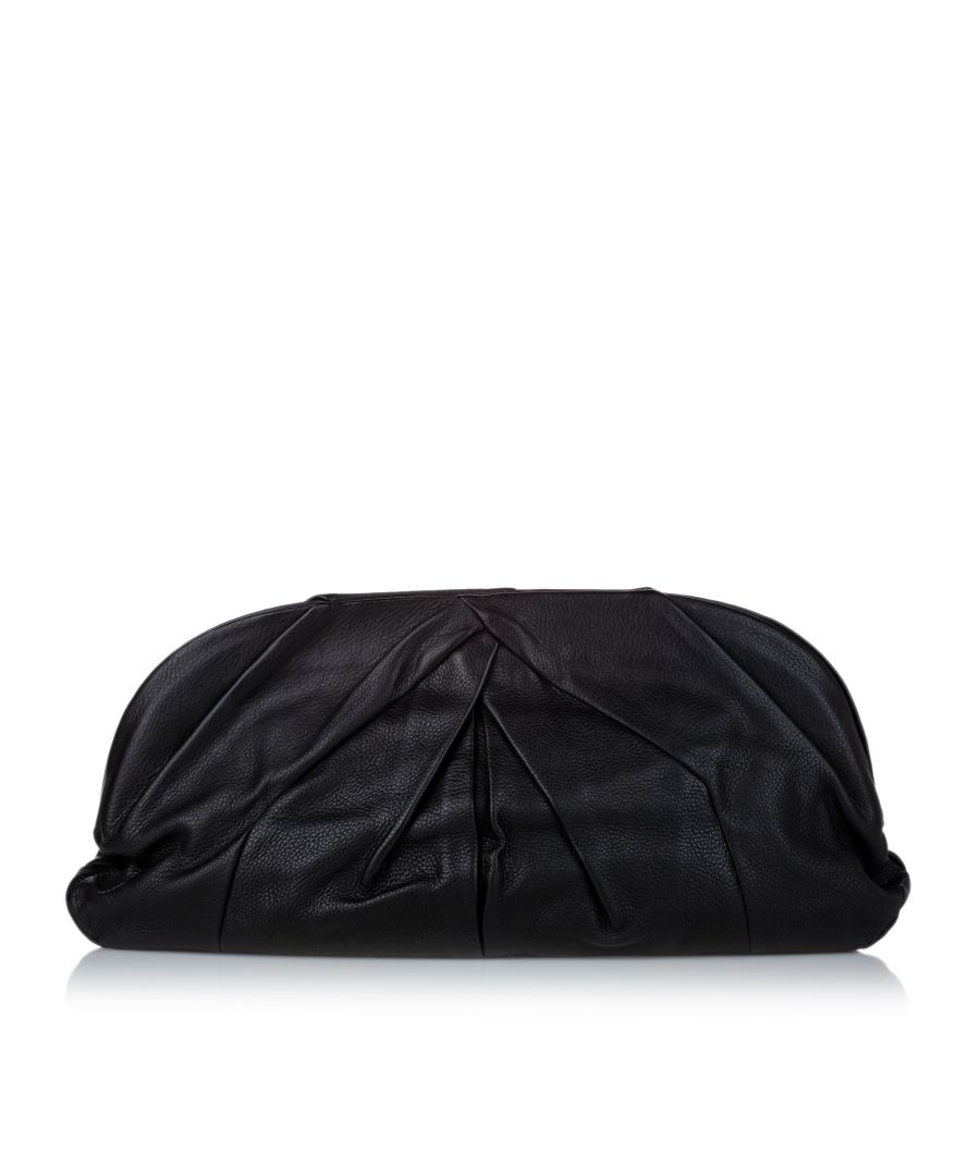 Vintage Miu Miu Leather Clutch Bag Black