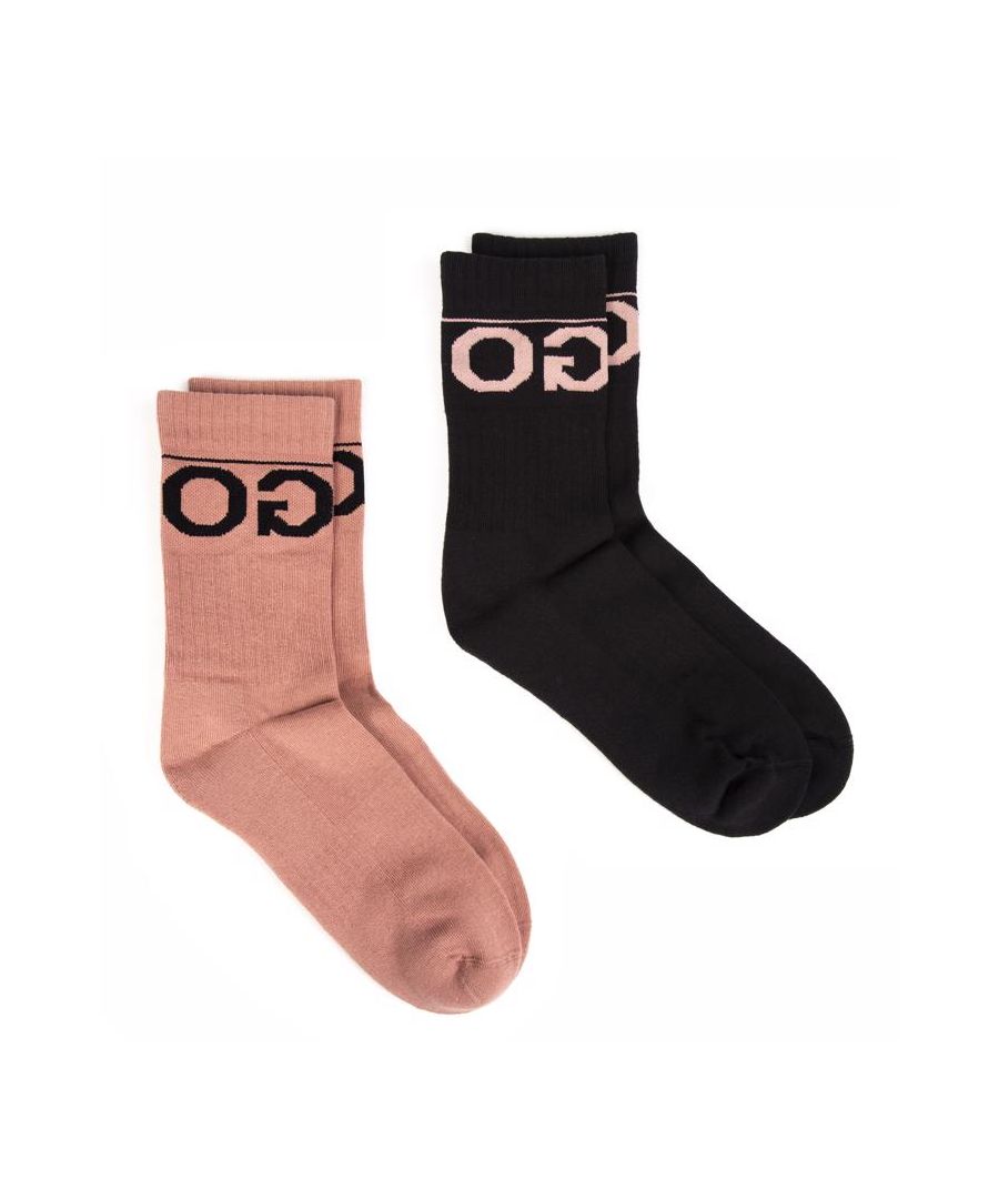 Hugo 2 paar sokken met logo