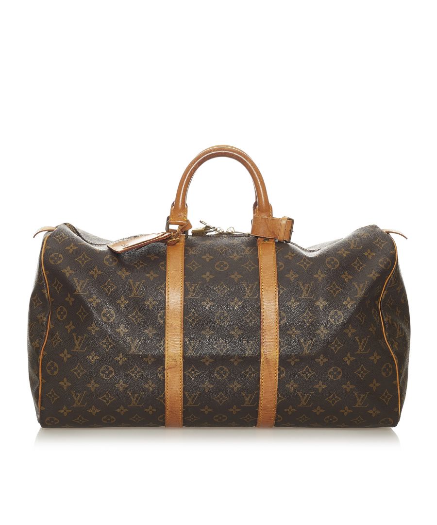 louis vuitton keepall bandouliere monogram 55 brown