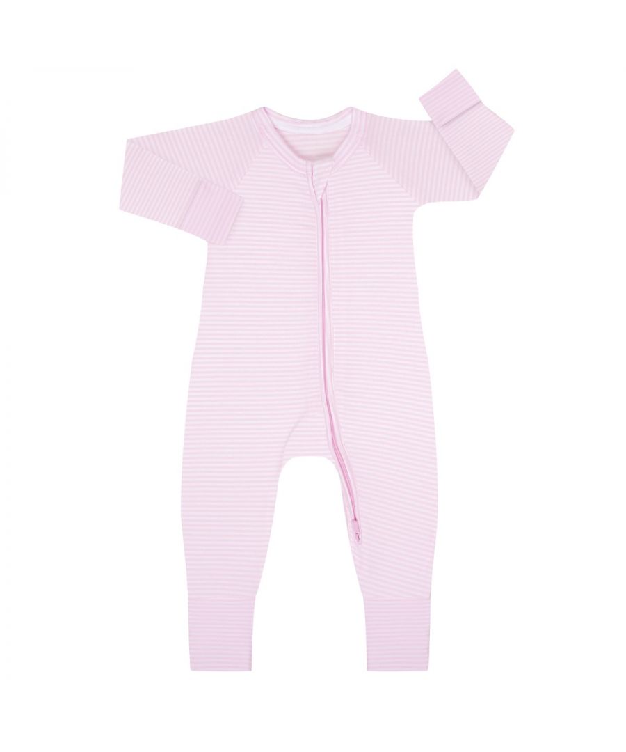 Dim Baby Girls Cotton Zip-up Sleepsuit, 1 Month-2 Years