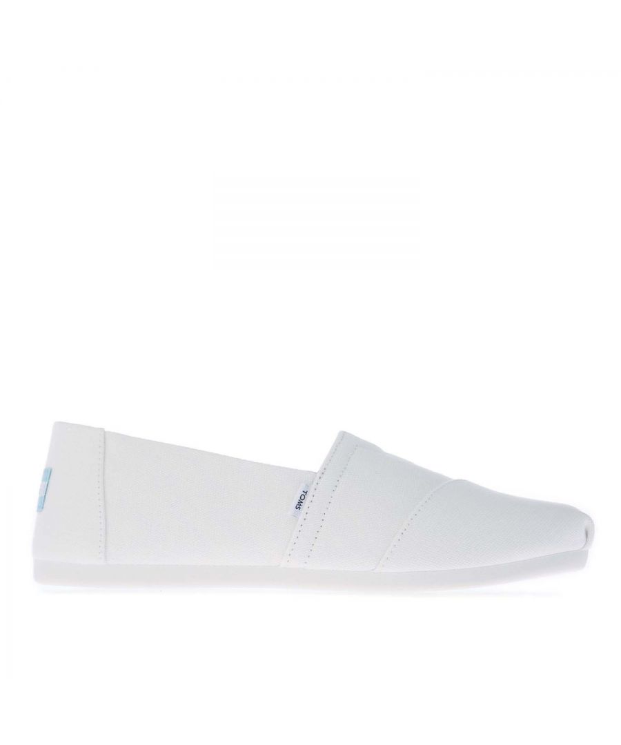 Image for Women's Toms Recycled Cotton Alpargata Espadrille Pumps in White