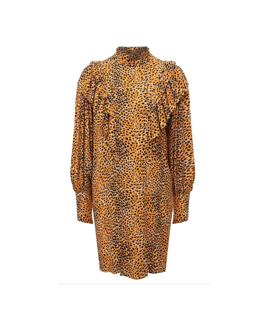 - Composition: 100% viscose - Concealed back zip fastening - Long sleeves - High collar - Model is 1.78m wearing size 36 - Made in China - MPN F6741 6382_284 - Gender: WOMEN - Code: DRS 1G 2 ND 00 O34 S2 T
