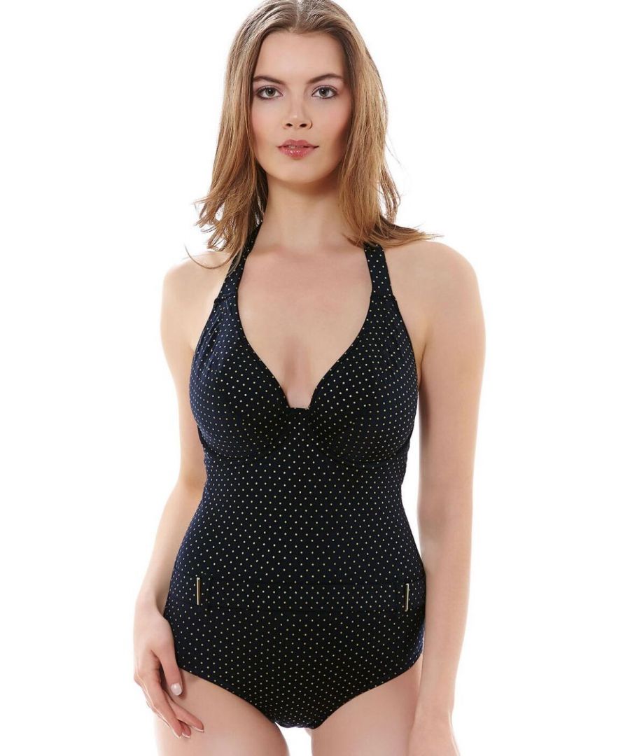 Freya Womens Sagittarius Padded Halter Swimsuit Black - Size 30C