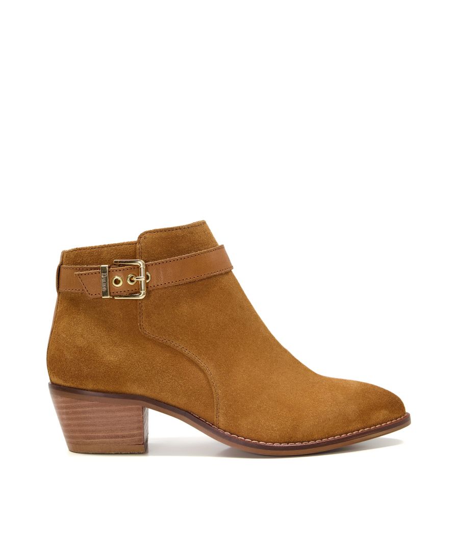 Our effortlessly stylish ankle boots will be your everyday go-to style.Designed with premium suede, the metal side-zip and ankle tab allows them to pull on with ease. Complete with an ankle strap for an elegant finish, this casual style rests on a lo