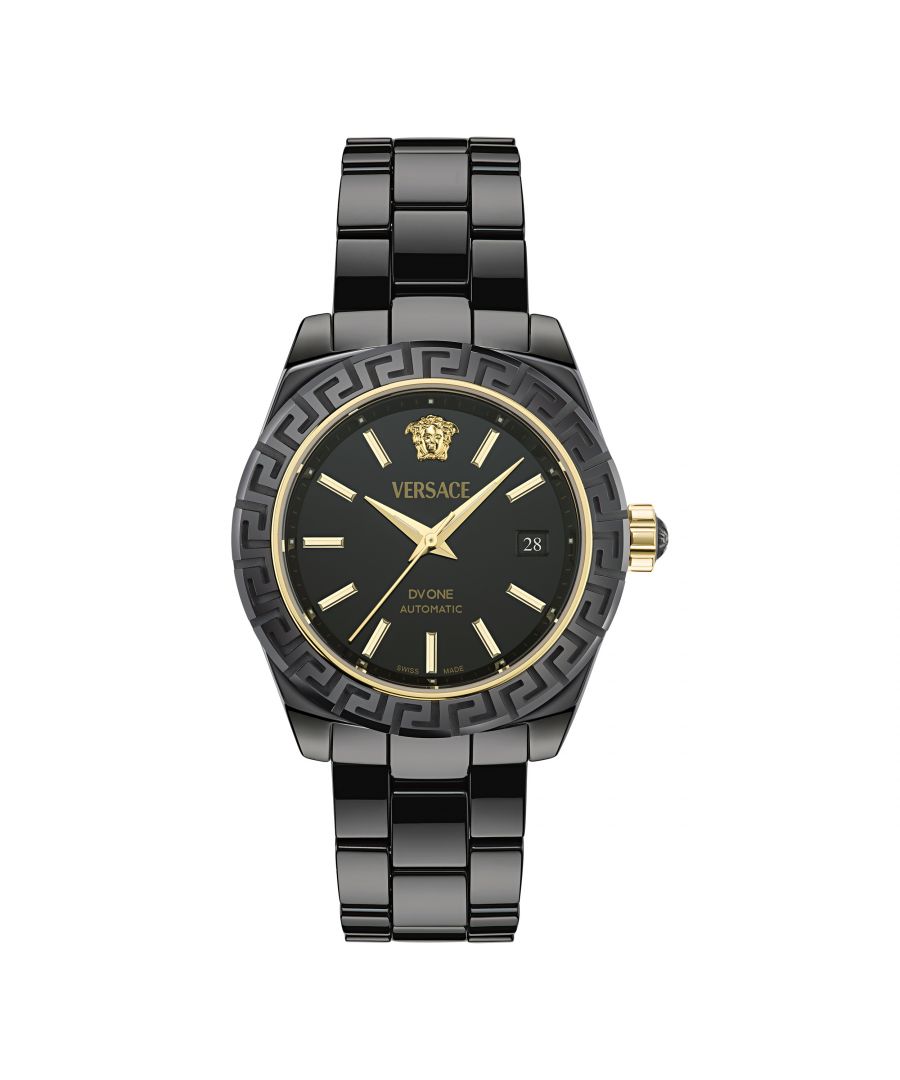 versace dv-one unisex's black watch ve6b00123 ceramic - one size