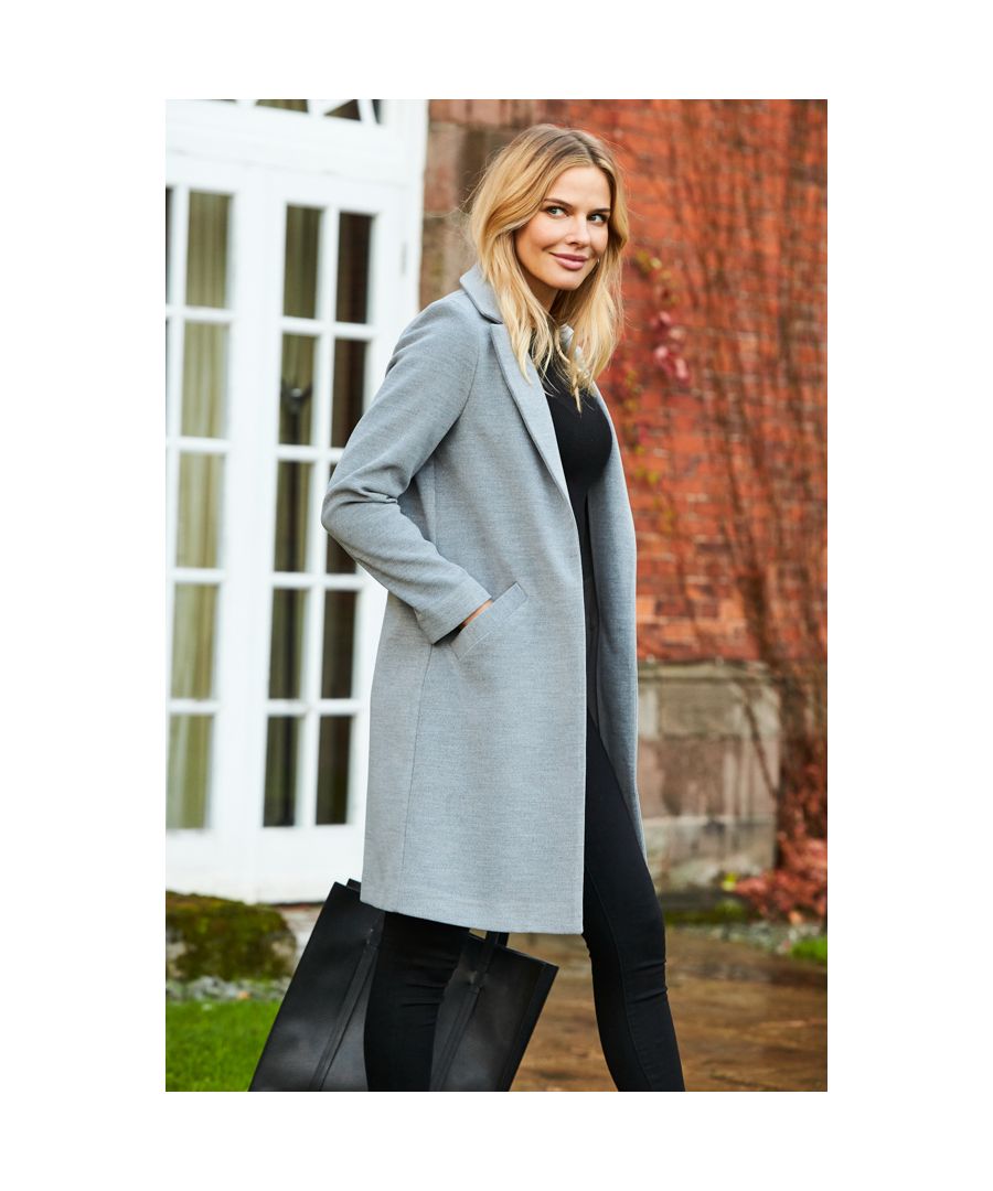 Image for Grey Relaxed Fit Lightweight Overcoat With Pockets