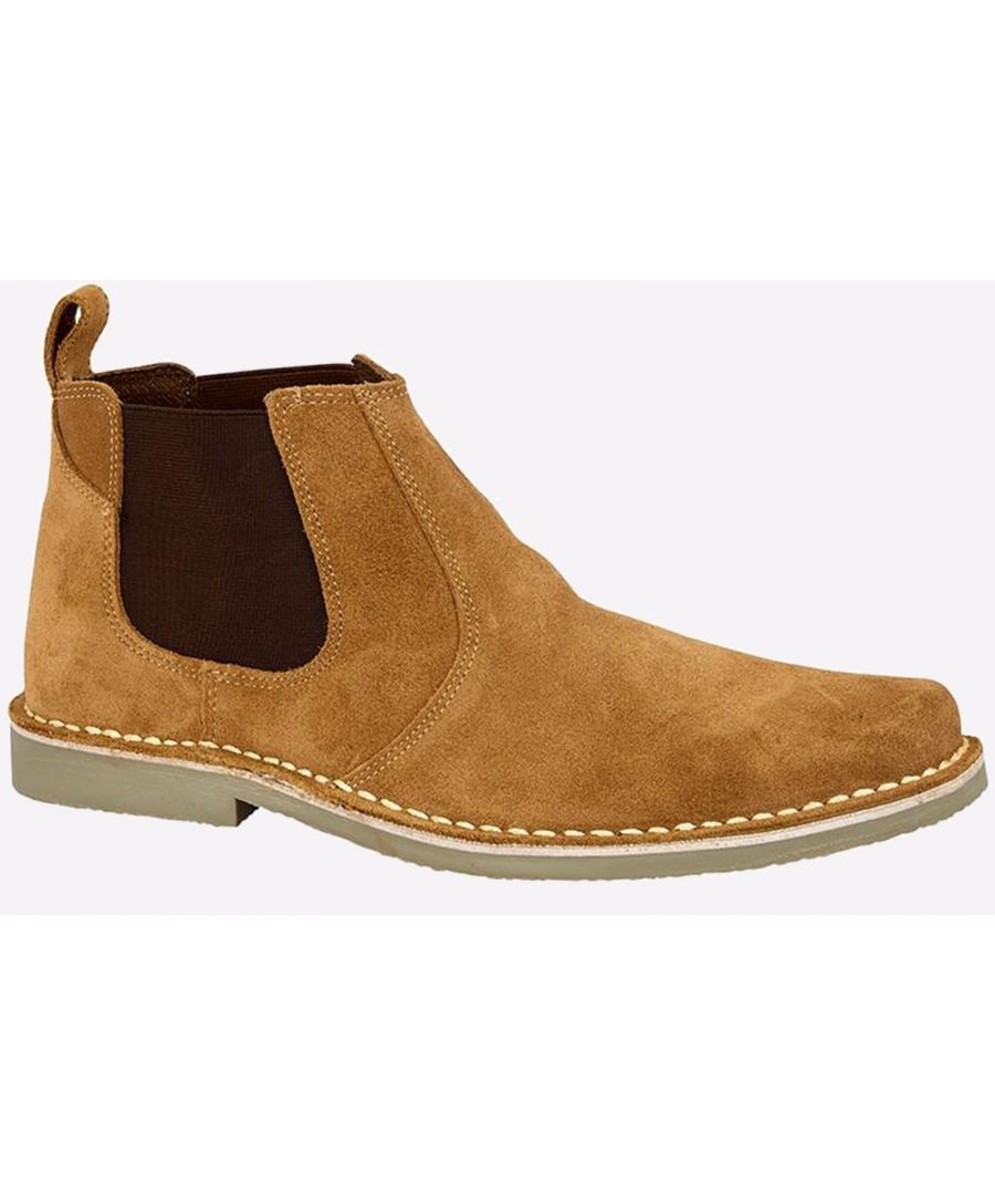 Roamers Hollis Ankle Boots Mens - Tan Suede - Size UK 6