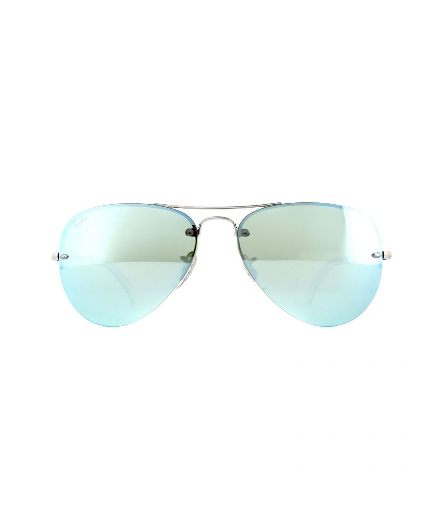 Ray-Ban Sunglasses 3449 904330 Silver Dark Green Silver Mirror