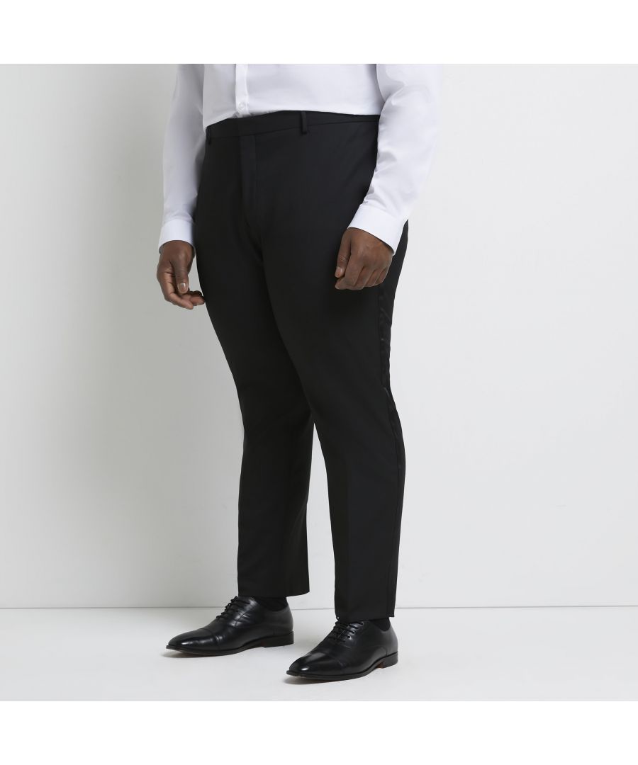 Skopes Big Mens Black Otis Suit Trousers Big Mens 70 Waist 33 Leg  Big  Mens Clothing UK  Well Fitting  Stylish