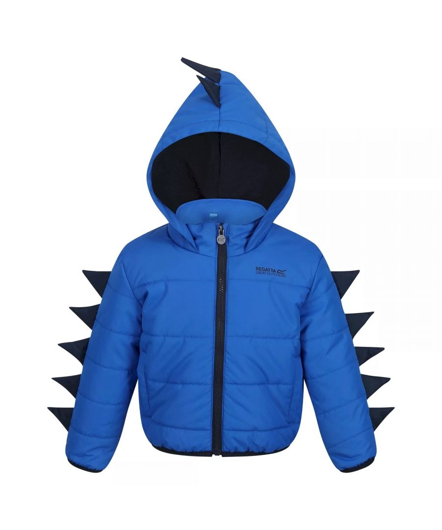 Lining: Microfleece. Design: 3D, Dinosaur, Logo, Quilted. Anti-Pilling, Branded Zip Pull, Chin Guard. Fabric Technology: Insulating, Lightweight, Quick Dry, Thermo-Guard, Water Repellent. Neckline: Hooded. Sleeve-Type: Long-Sleeved. Cuff: Stretch Binding. Hood Features: Grown On Hood. Fastening: Zip. Hem: Stretch Binding.